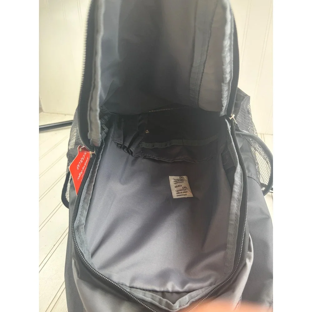 Embark Unisex Rolling Black Gray Travel School Backpack Bag NWT